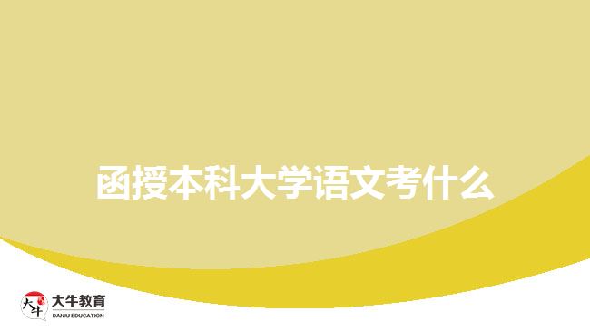 函授本科大學(xué)語(yǔ)文考什么
