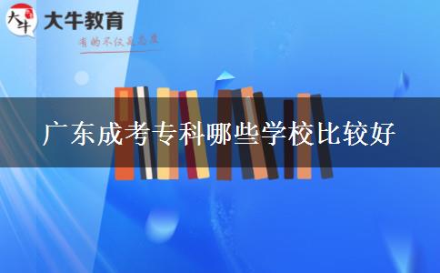 廣東成考專科哪些學(xué)校比較好