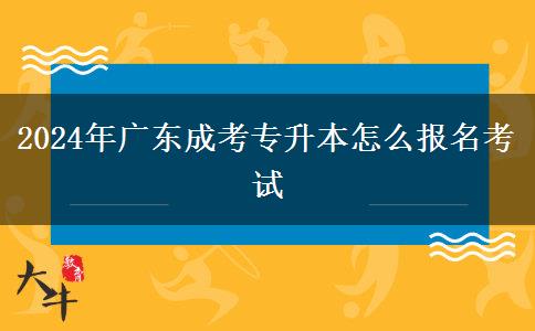 2024年廣東成考專升本怎么報(bào)名考試