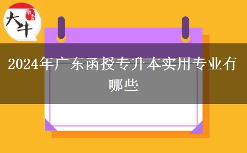 2024年廣東函授專升本實(shí)用專業(yè)有哪些