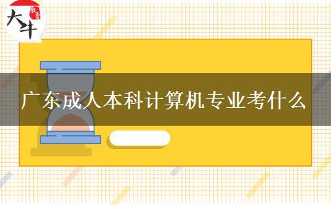 廣東成人本科計(jì)算機(jī)專(zhuān)業(yè)考什么