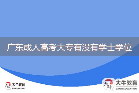 廣東成人高考大專有沒有學(xué)士學(xué)位