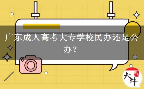 廣東成人高考大專學(xué)校民辦還是公辦？