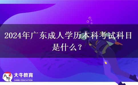 2024年廣東成人學(xué)歷本科考試科目是什么？