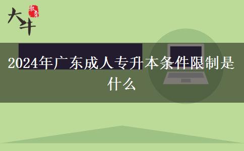 2024年廣東成人專(zhuān)升本條件限制是什么