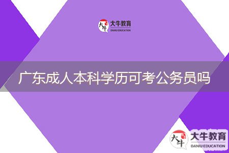 廣東成人本科學(xué)歷可考公務(wù)員嗎