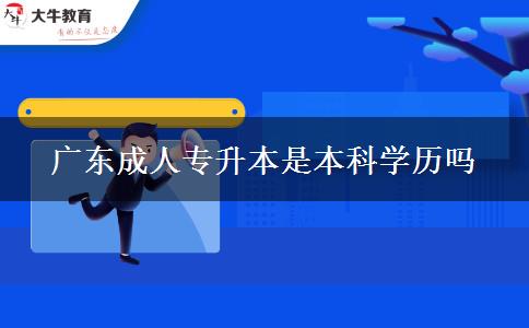 廣東成人專升本是本科學(xué)歷嗎