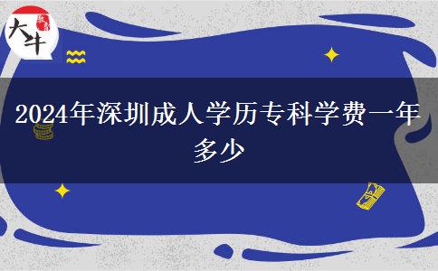 2024年深圳成人學(xué)歷?？茖W(xué)費(fèi)一年多少