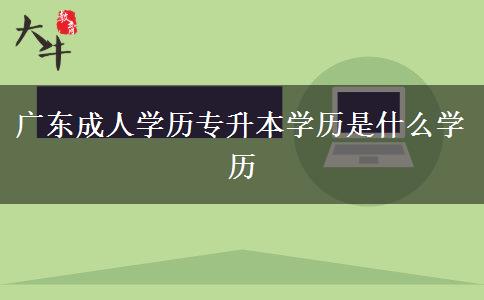 廣東成人學(xué)歷專升本學(xué)歷是什么學(xué)歷