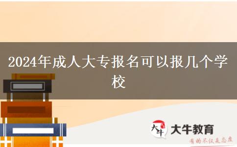 2024年成人大專報(bào)名可以報(bào)幾個(gè)學(xué)校