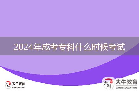 2024年成考?？剖裁磿r(shí)候考試