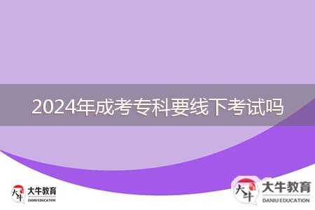 2024年成考?？埔€下考試嗎