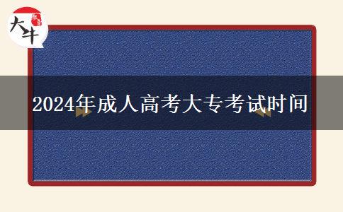 2024年成人高考大?？荚嚂r(shí)間