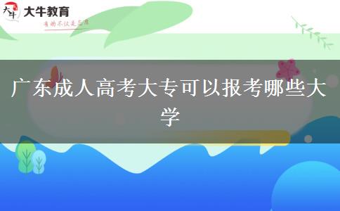 廣東成人高考大?？梢詧?bào)考哪些大學(xué)