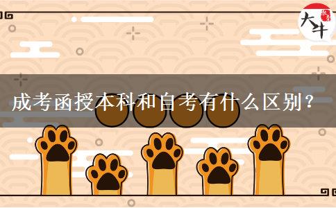 成考函授本科和自考有什么區(qū)別？