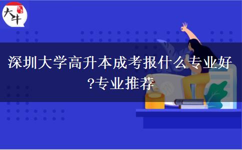 深圳大學(xué)高升本成考報(bào)什么專業(yè)好?專業(yè)推薦