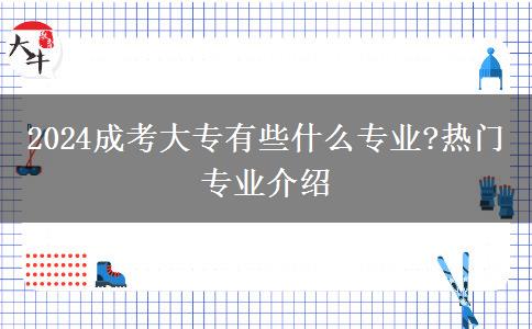 2024成考大專有些什么專業(yè)?熱門專業(yè)介紹