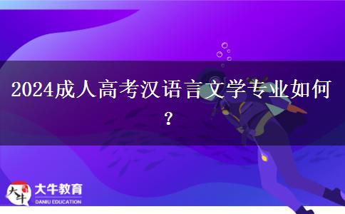 2024成人高考漢語言文學(xué)專業(yè)如何？
