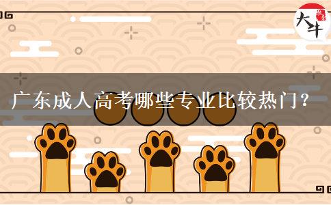 廣東成人高考哪些專業(yè)比較熱門？