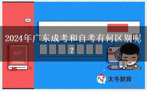 2024年廣東成考和自考有何區(qū)別呢？