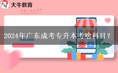 2024年廣東成考專升本考啥科目？