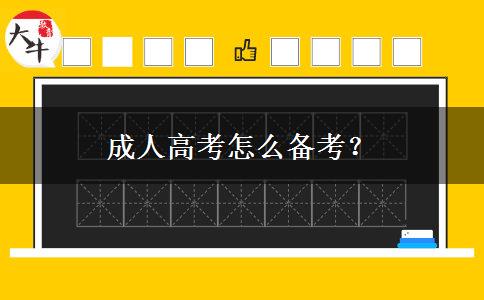成人高考怎么備考？