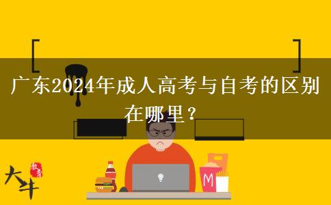 廣東2024年成人高考與自考的區(qū)別在哪里？