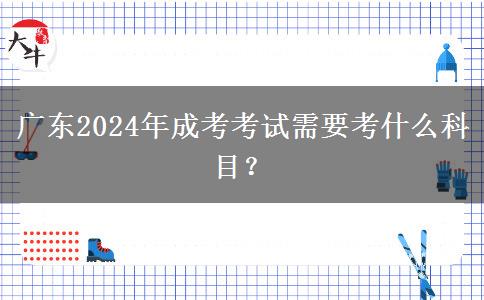 廣東2024年成考考試需要考什么科目？