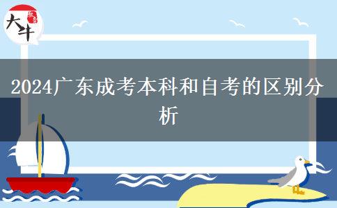 2024廣東成考本科和自考的區(qū)別分析