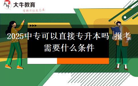 2025中?？梢灾苯訉Ｉ締?報考需要什么條件