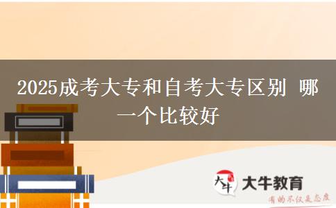 2025成考大專和自考大專區(qū)別 哪一個比較好