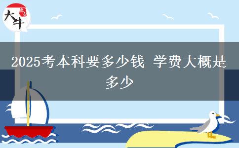 2025考本科要多少錢 學(xué)費(fèi)大概是多少