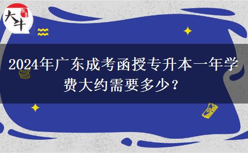 2024年廣東成考函授專升本一年學費大約需要多少？