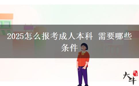 2025怎么報(bào)考成人本科 需要哪些條件