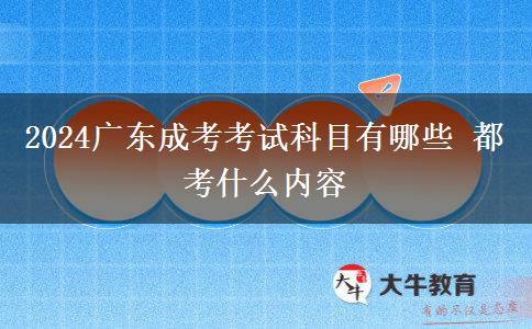 2024廣東成考考試科目有哪些 都考什么內容