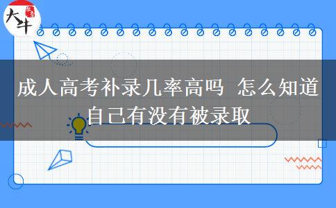 成人高考補(bǔ)錄幾率高嗎 怎么知道自己有沒有被錄取