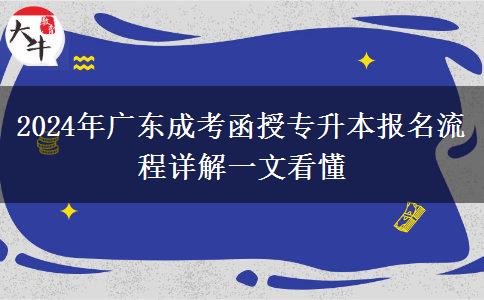 2024年廣東成考函授專升本報名流程詳解一文看懂