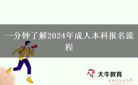 一分鐘了解2024年成人本科報(bào)名流程