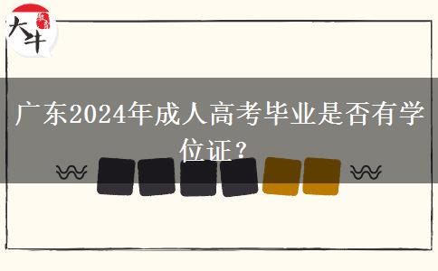 廣東2024年成人高考畢業(yè)是否有學(xué)位證？