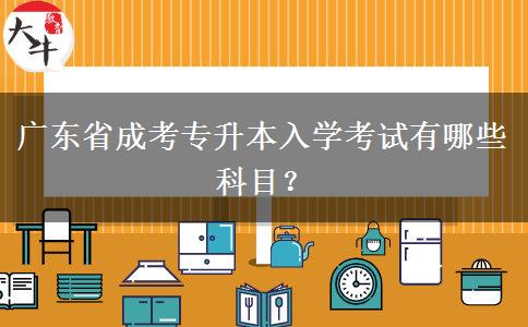 廣東省成考專升本入學(xué)考試有哪些科目？