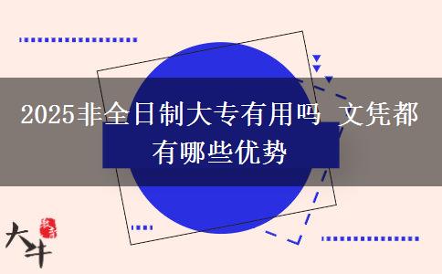2025非全日制大專有用嗎 文憑都有哪些優(yōu)勢(shì)