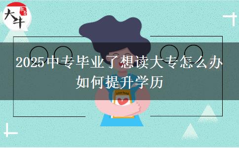 2025中專畢業(yè)了想讀大專怎么辦 如何提升學歷