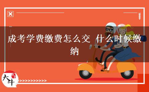 成考學(xué)費繳費怎么交 什么時候繳納