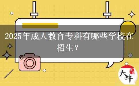 2025年成人教育?？朴心男W(xué)校在招生？