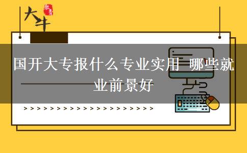 國(guó)開大專報(bào)什么專業(yè)實(shí)用 哪些就業(yè)前景好