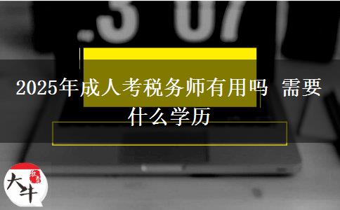 2025年成人考稅務(wù)師有用嗎 需要什么學歷