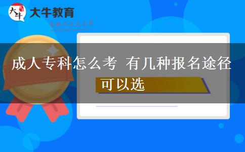 成人?？圃趺纯?有幾種報(bào)名途徑可以選