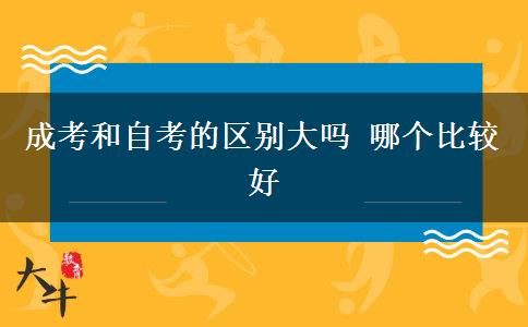 成考和自考的區(qū)別大嗎 哪個比較好