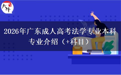 2026年廣東成人高考法學(xué)專業(yè)本科專業(yè)介紹(+科目) 2026年廣東成人高考法學(xué)專業(yè)本科專業(yè)介紹(+科目)