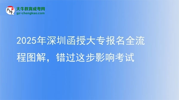 2025年深圳函授大專報(bào)名全流程圖解，錯(cuò)過這步影響考試圖片